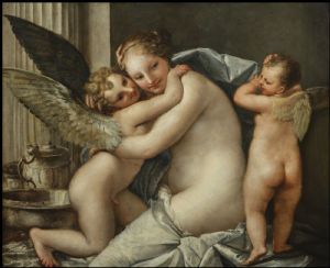 Marco Liberi (Venezia?, 1644 – post 1696) - Venere e due amorini
